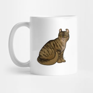 Cat - American Curl - Shorthair Dark Brown Tabby Mug